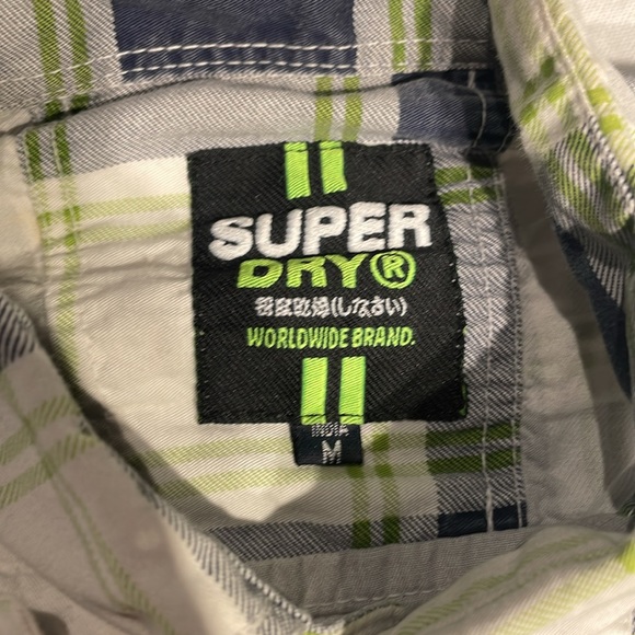 Superdry Premium Crew Women’s Button Down Plaid Shirt Size Medium - Picture 2 of 8